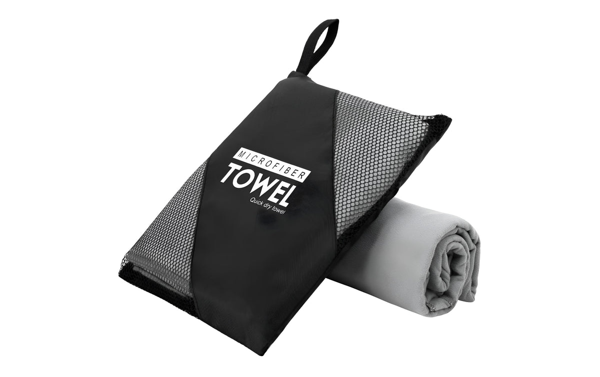 YuwaSport Mikrofaser Sporthandtuch grau, 120 x 60 cm