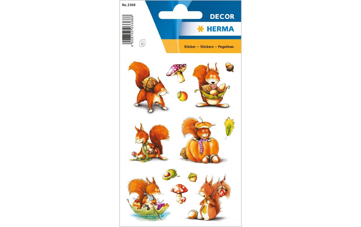 HERMA Eichhörnchen 3 Blatt 42 Sticker