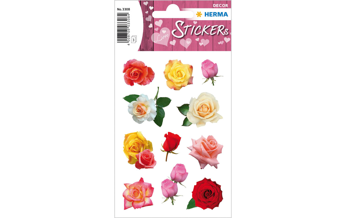 Herma Rosenblüten Papier Mehrfarbig