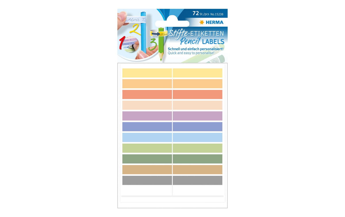 HERMA Stifte-Etiketten Papier 10 x 46 mm bunt selbstklebend
