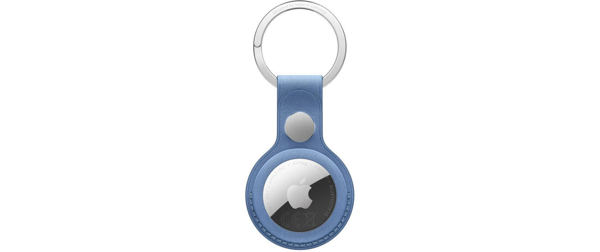 Apple AirTag Fine Woven Key Ring Wildflower Blue