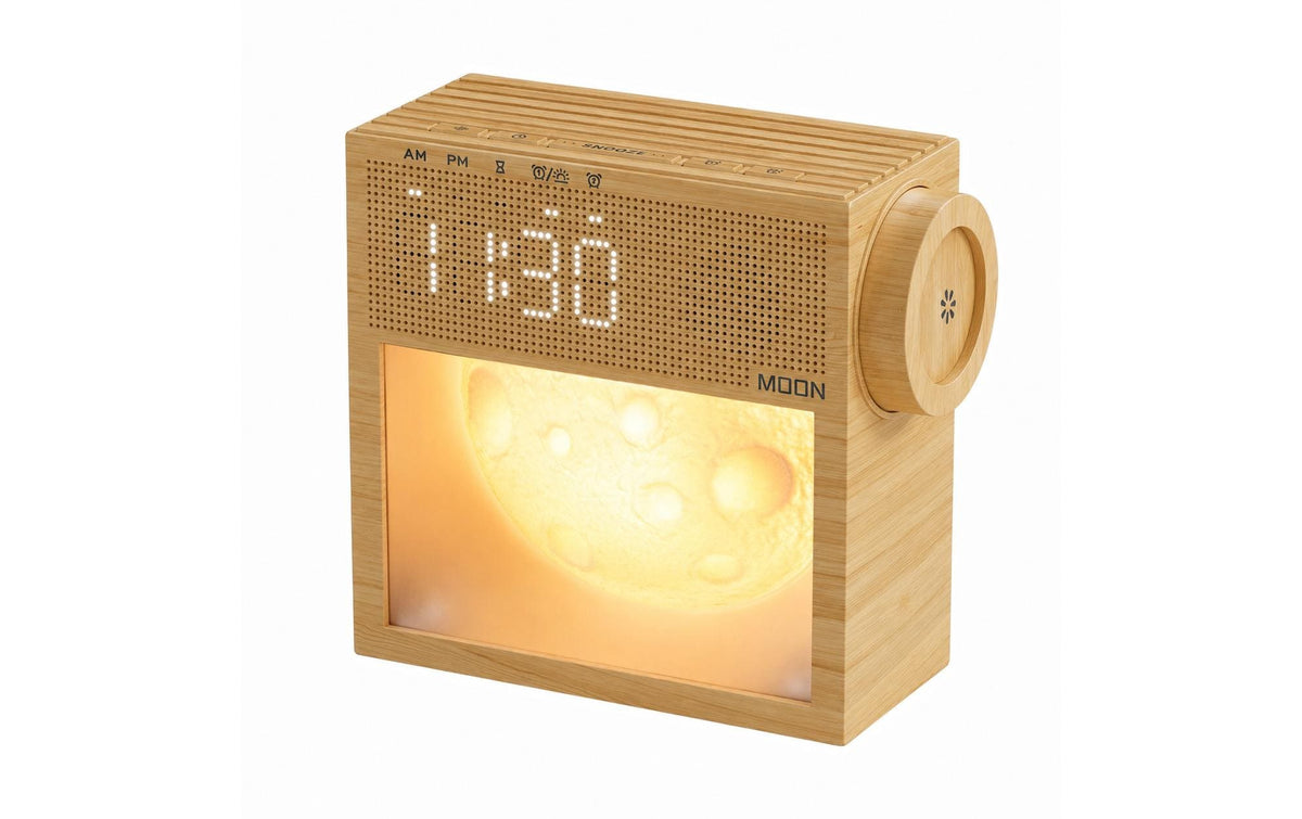 YUWANET  Lichtwecker YuwaMoon, Nature 15x6.2x14 cm, ABS, USB-C Kabel