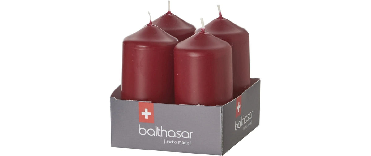 balthasar Zylinderkerzen 4er Set 4x8 cm (DxH), Antikrot
