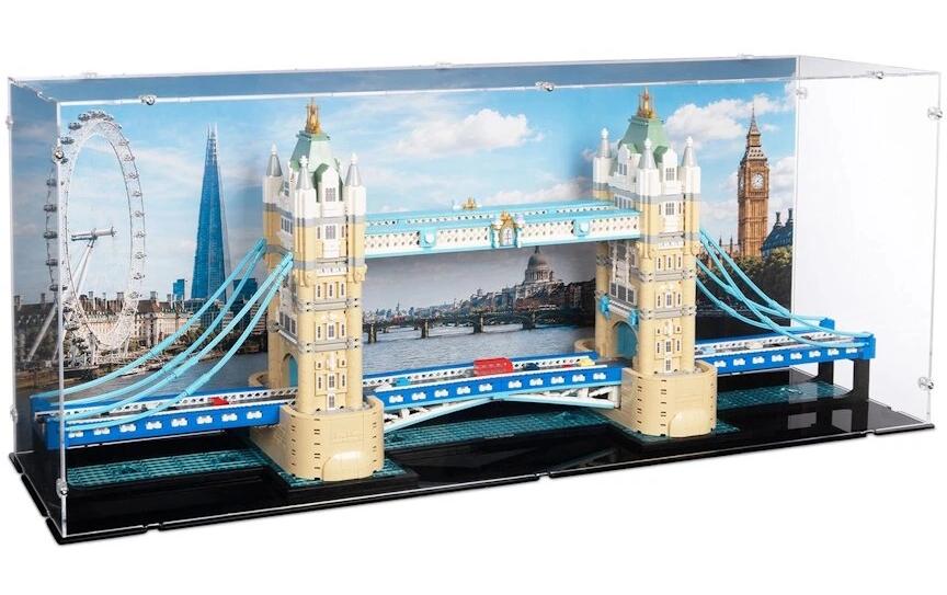 Acryl-Display 21067 Tower Bridge Mit Hintergrundbild & schwarzem Boden