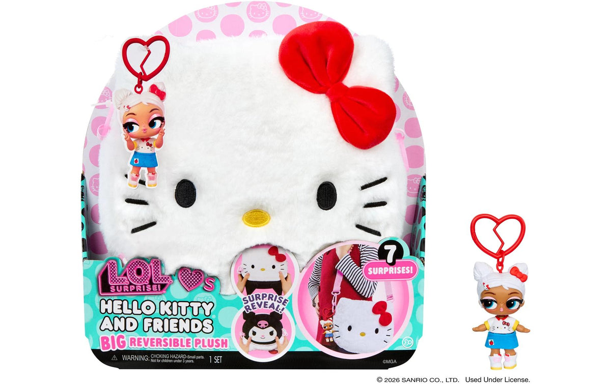 L.O.L. Hello Kitty Plüschtasche 2 in 1 Wendetasche
