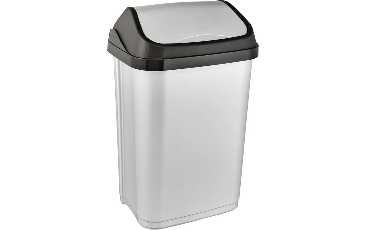 keeeper Abfallbehälter Schwingdeckel 25 l light silver, swantje