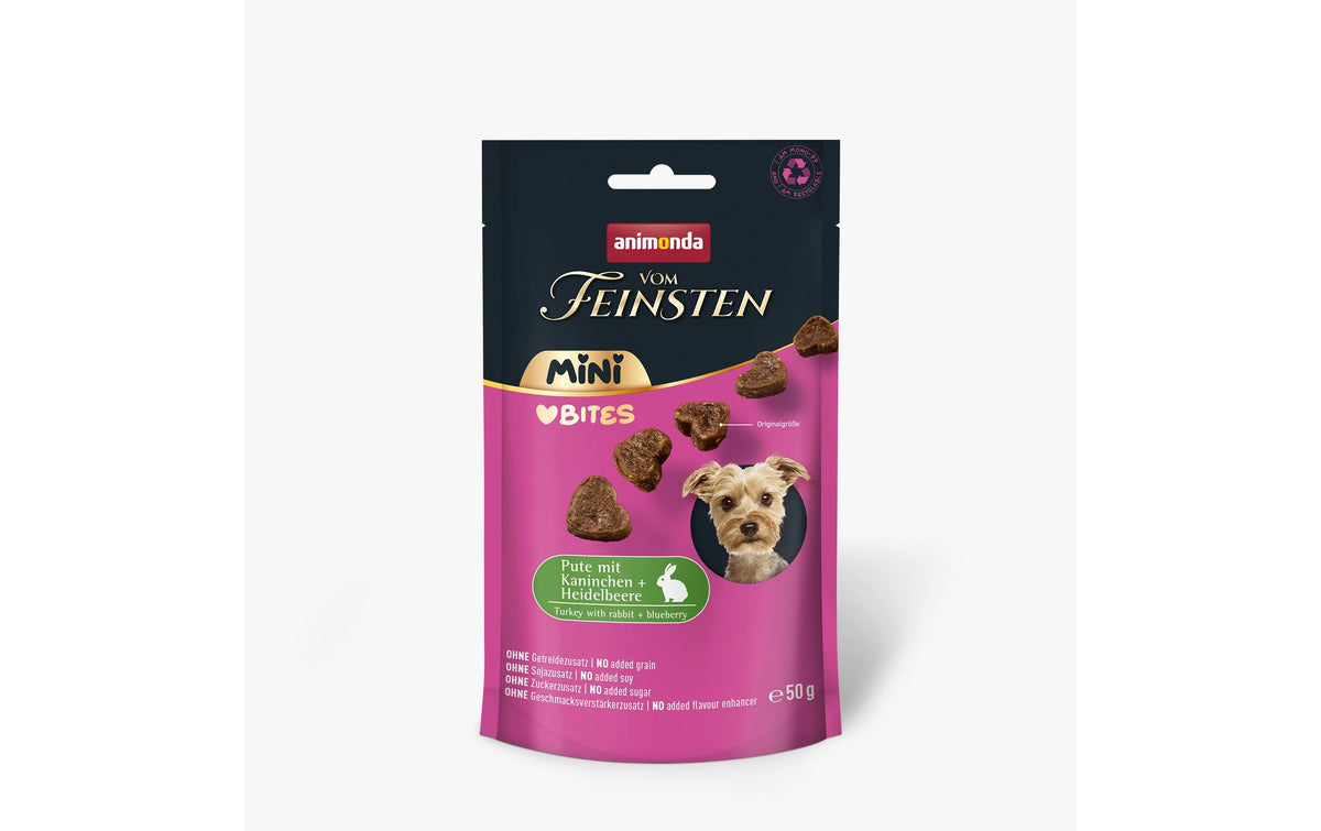 Animonda Dog Snack v.Feinsten Adult Mini Love Bites, Pute Kanin. & Heidelbeere 50g