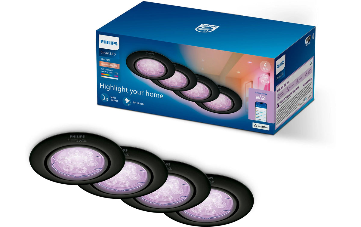 Philips PHI WFB GU10 Kits + GU10 RGB 4CT, schwarz