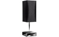 cocon Nachttischlampe, USB, schwarz 3-fach dimmbar, USB-A/C,ohne E27, max 20w