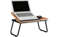 Relaxdays Laptoptisch neigbar braun, schwarz, 56.3x31.6cm (BxT)