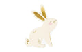 Partydeco Servietten Hase Papier, Weiss Gold, 12.5x16 cm
