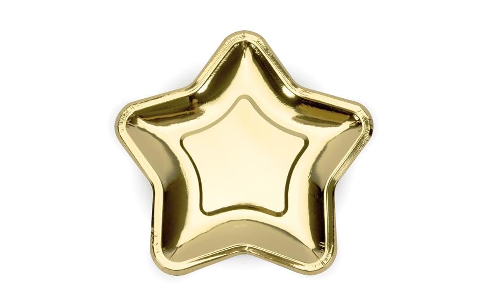 Partydeco Teller Stern Gold, 23 cm