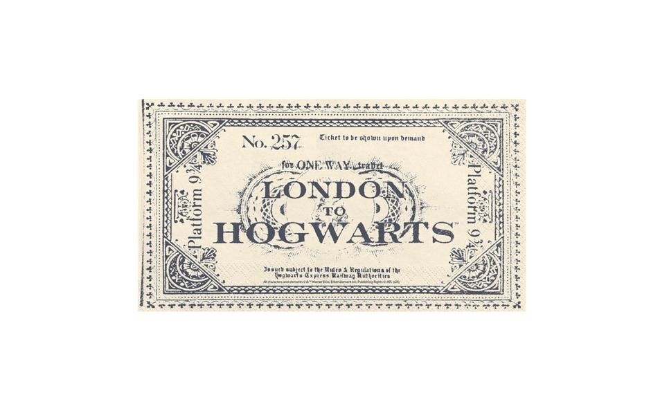 Partydeco Servietten HP London to Hogwarts beige, 33x40 cm, 20 Stk