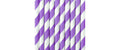 Partydeco Strohhalme gestreift Papier, Lila, 19.5 cm 10 Stk.