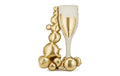 Partydeco Folienballon Sektglas mit Blasen Stehend, 69x105.5 cm