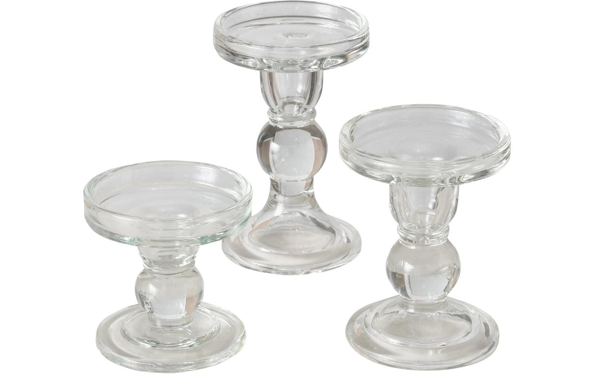 Boltze Kerzenleuchter Matar 3-teiliges Set, Transparent