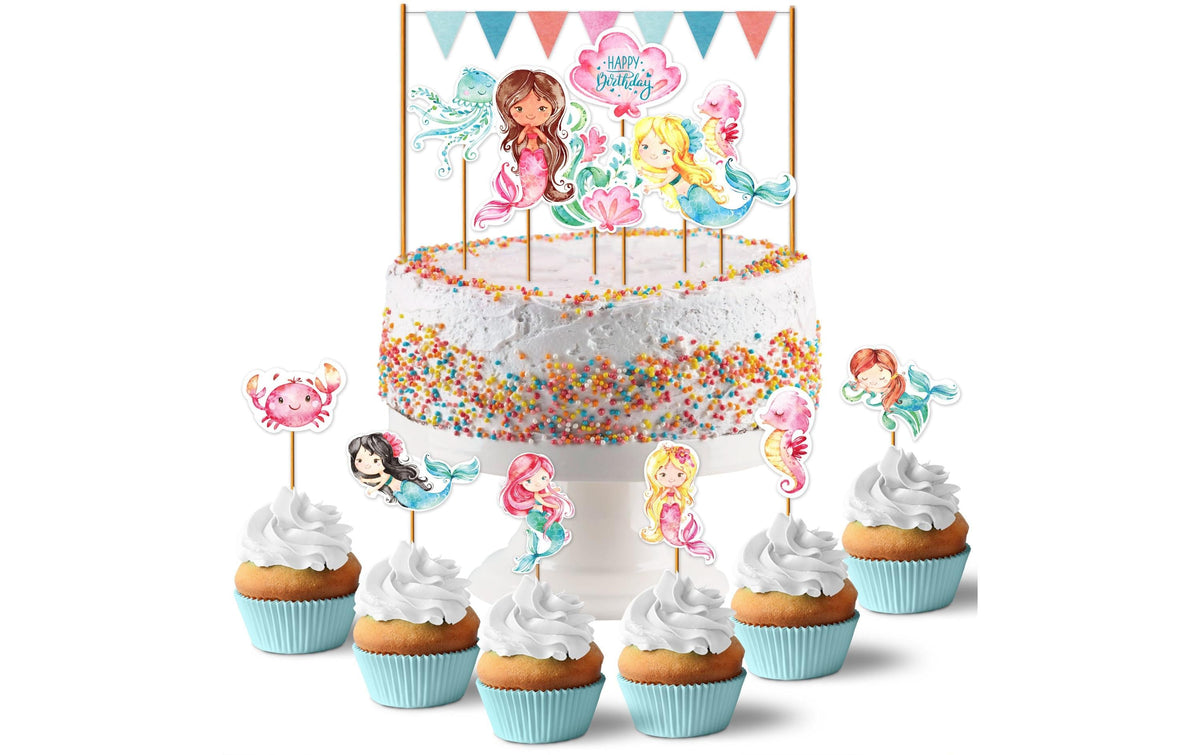 Papierdrachen Meerjungfrau Geburtstag Set 1