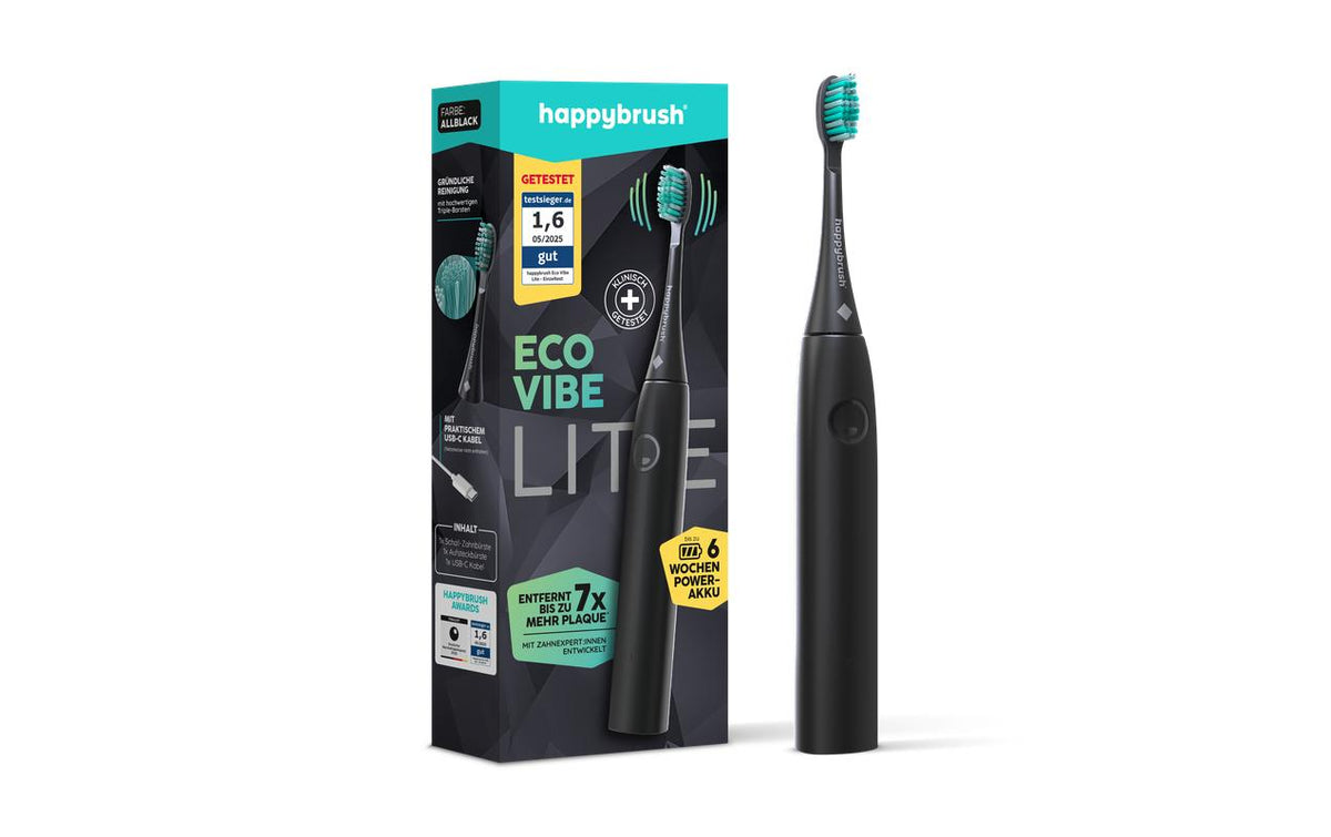 happybrush Schallzahnbürste Eco Vibe Lite AllBlack