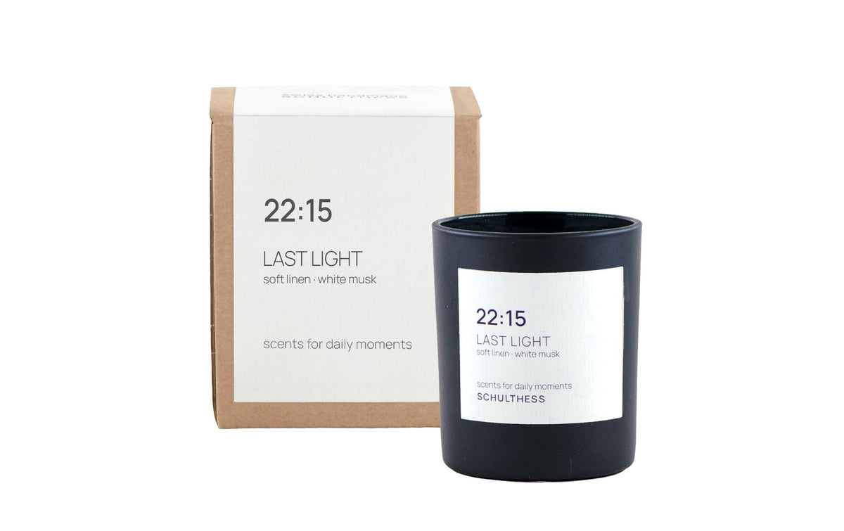 Schulthess Duftkerze Last Light 7x8 cm (Dx), matt Schwarz