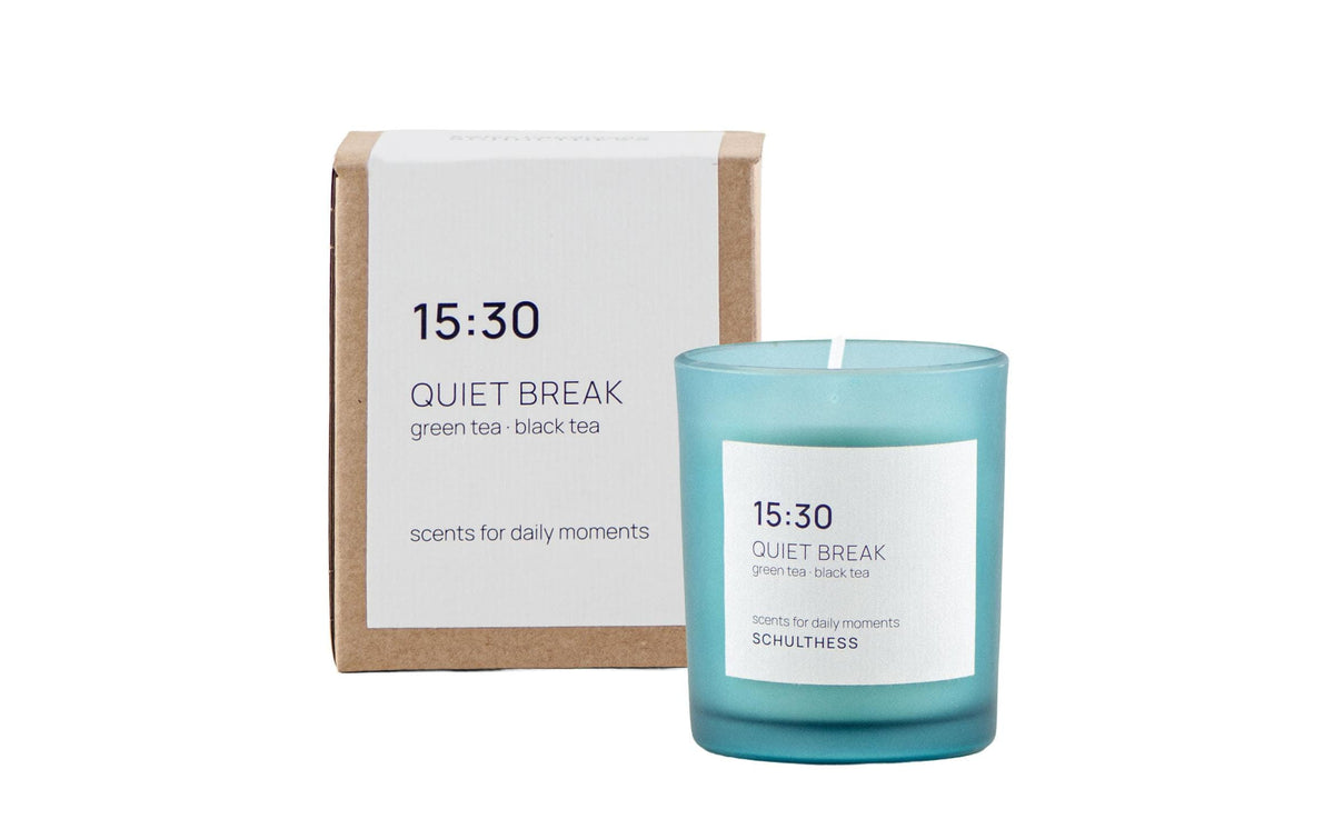 Schulthess Duftkerze Quiet Break 7x8 cm (Dx), matt Smaragd