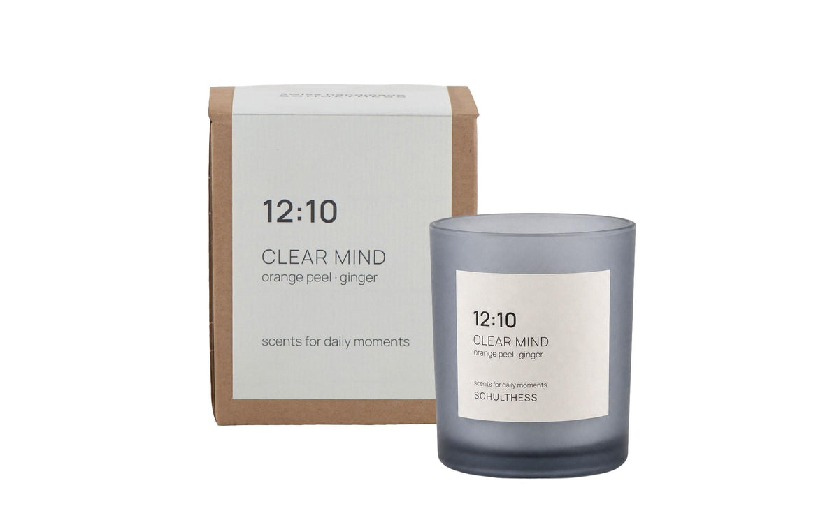 Schulthess Duftkerze Clear Mind 7x8 cm (Dx), matt Graublau