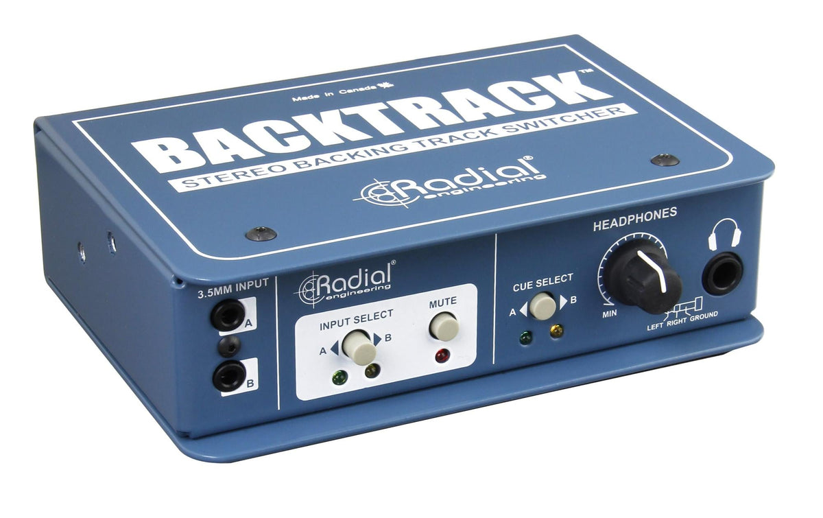 Radial Engineering BackTrack Stereo-Audioumschalter Stahl Blau
