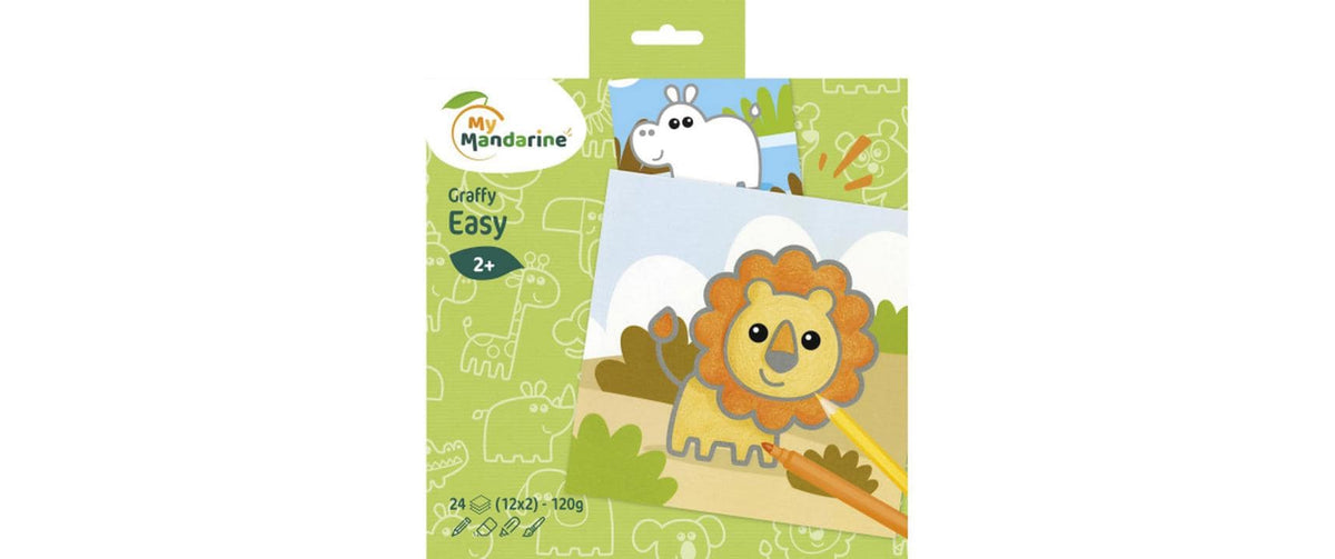 Avenue Mandarine Graffy Easy Wildtiere 20 x 23.5 cm, 24 Blatt, 120g