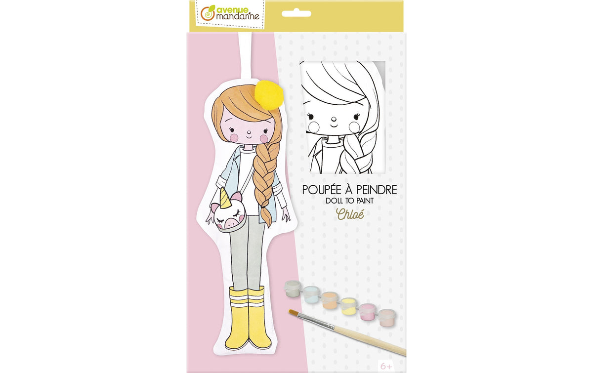 Avenue Mandarine Puppe bemalbar Chloé Nähset Chloé Bemalen