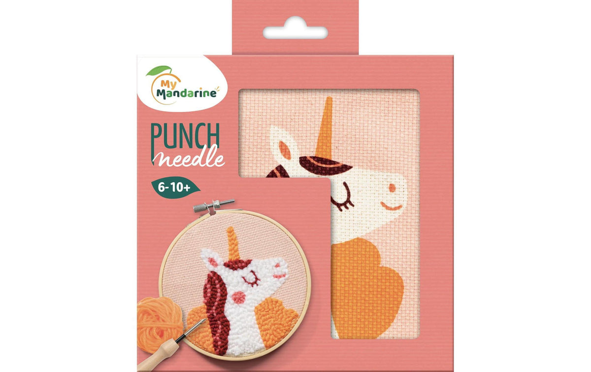 Avenue Mandarine Punch Needle Einhorn Ø 13 cm, 6-10+Jahre