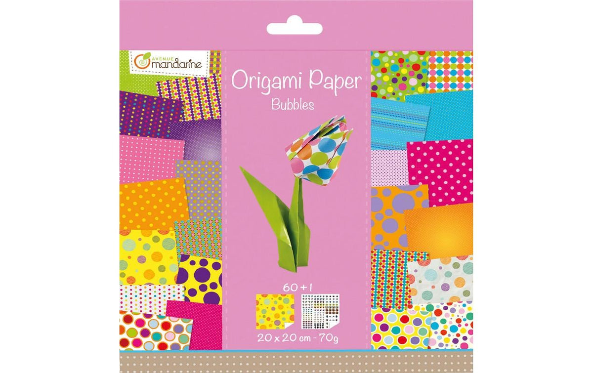 Avenue Mandarine Origamipapier Bubbles 20x20cm, 60 Blatt 70g