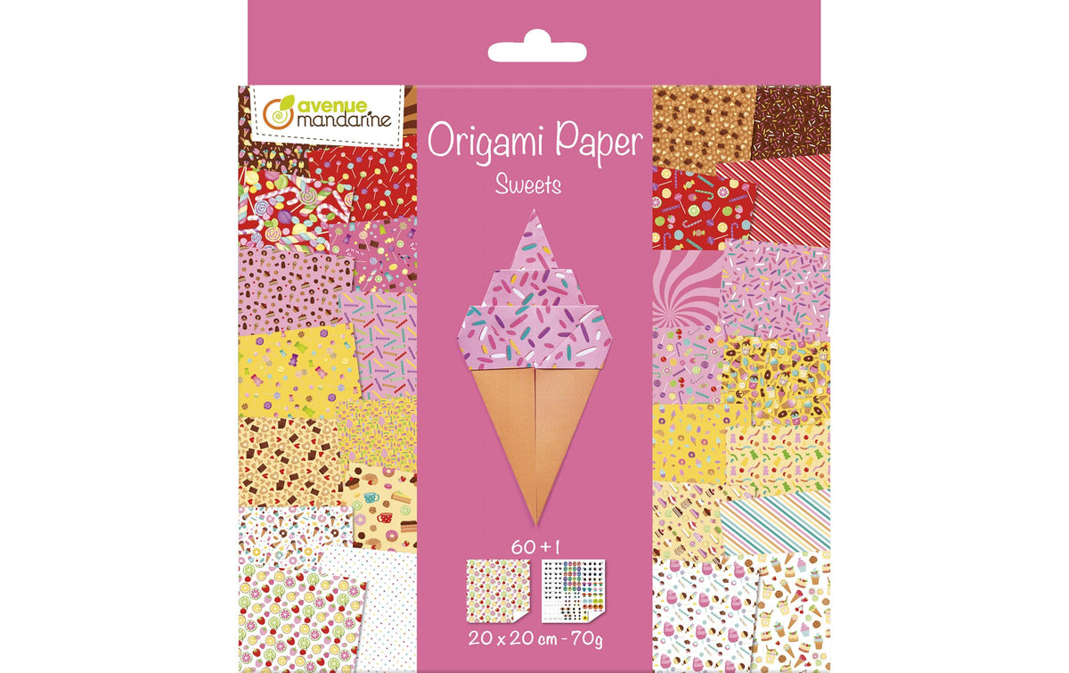 Avenue Mandarine Origami Paper Sweets 20x20cm, 60 Blatt 70g