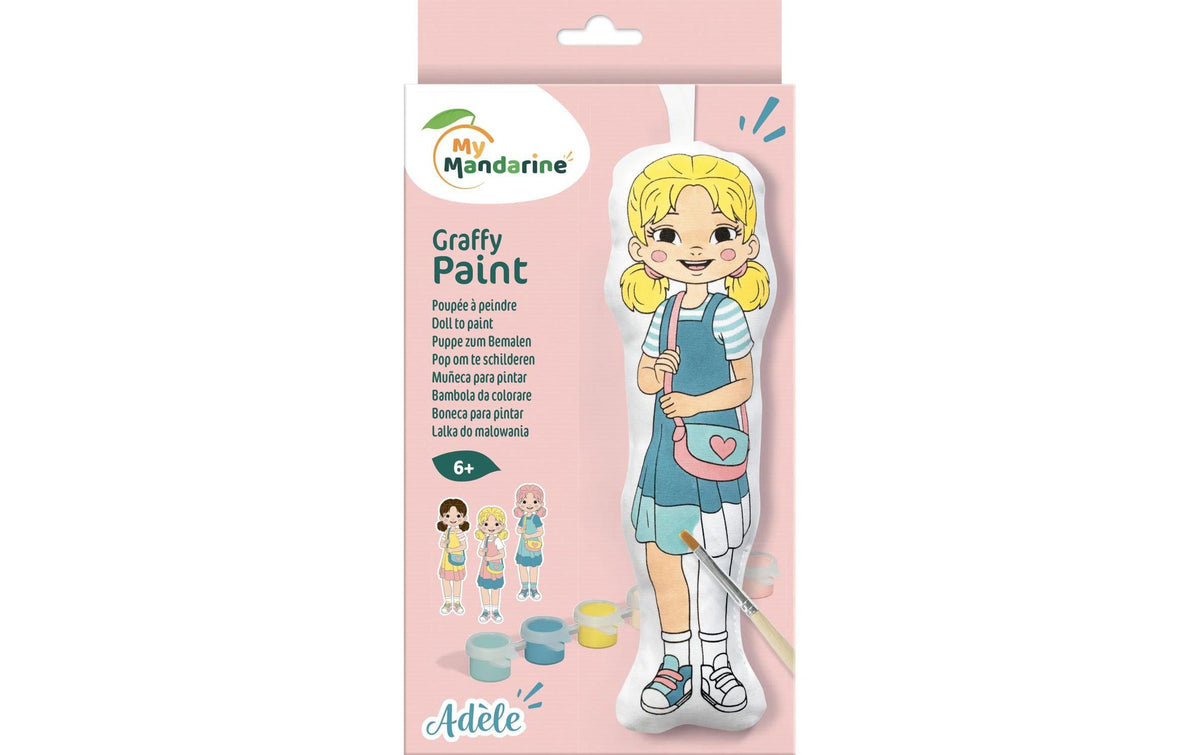 Avenue Mandarine Puppe bemalbar Adele 22 cm, 6 Farben, 1 Pinsel
