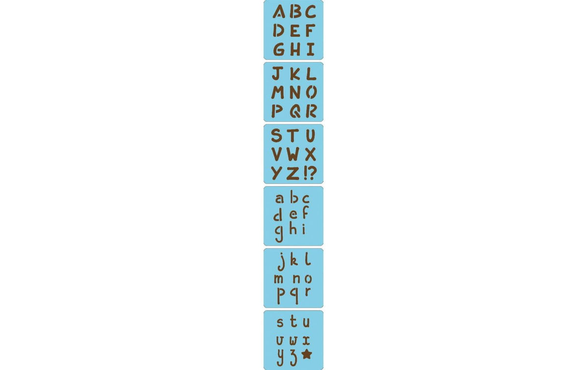 Avenue Mandarine Schablonen Set Alphabet 15.2 x 17.5 cm, 6 Schablonen