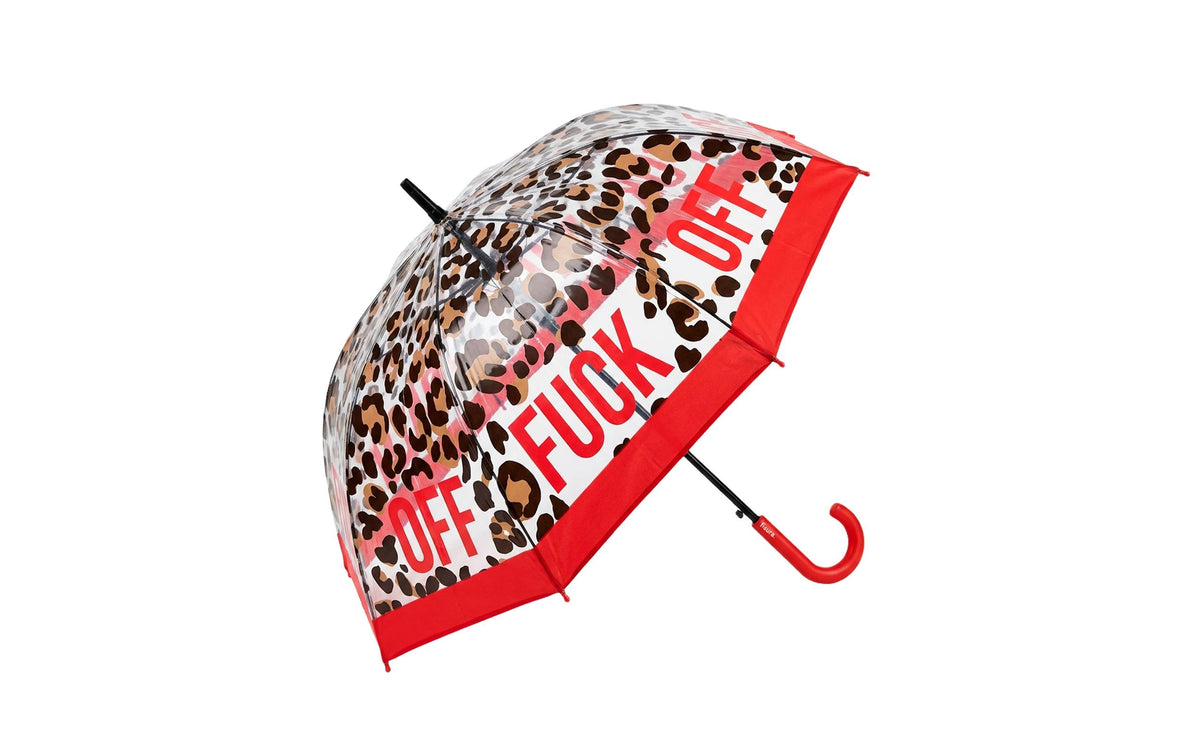 Fisura Stockschirm F*** off Transparent