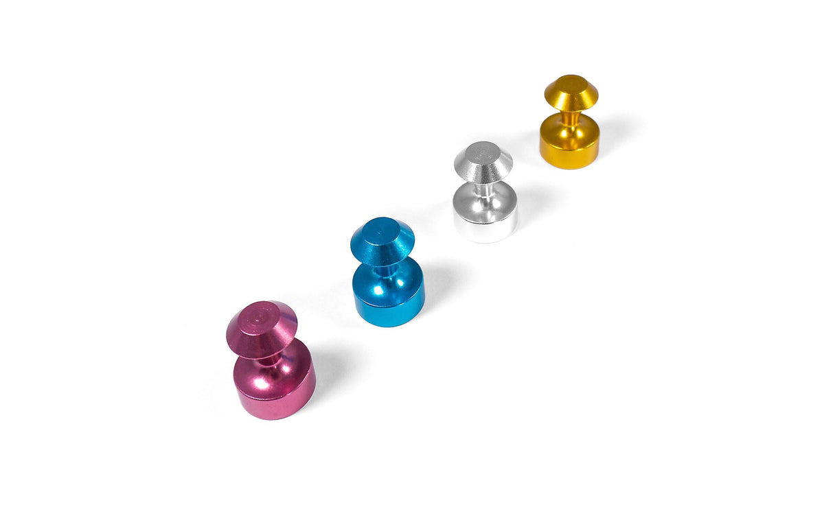 TRENDFORM Magnet Pin-Magnete Neodym Aluminium multicolor 4er
