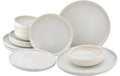 CreaTable Uno Offwhite Tellerset 12-tlg. Steinzeug