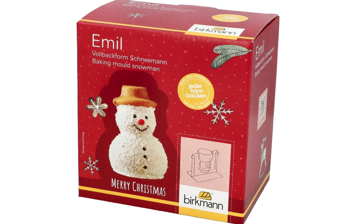 RBV Birkmann 3D Backform "Emil", der Schneemann Ø 9 cm, Höhe 17,5 cm