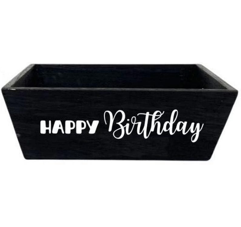 Schneider Holzkiste Happy Birthday Holz matt, 19x13x7 cm (LxBxH)