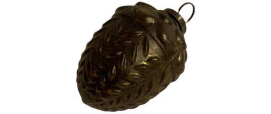 Schneider Weihnachtskugel Altgold H: 8 cm, Glas