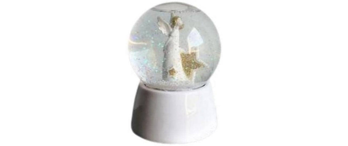 Schneider Schneekugel Engel Glas, Porzellan