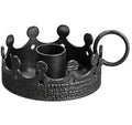 Schneider Kerzhalter Krone, Metall Schwarz, 7.5x5 cm (DxH)