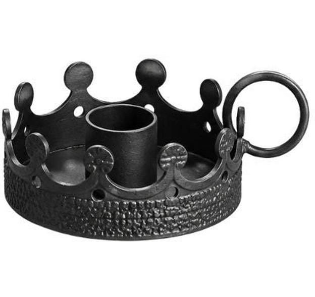 Schneider Kerzhalter Krone, Metall Schwarz, 7.5x5 cm (DxH)
