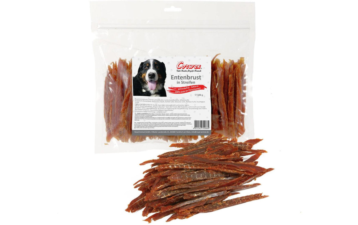 Corwex Dog Snack Entenbrust Streifen 500g