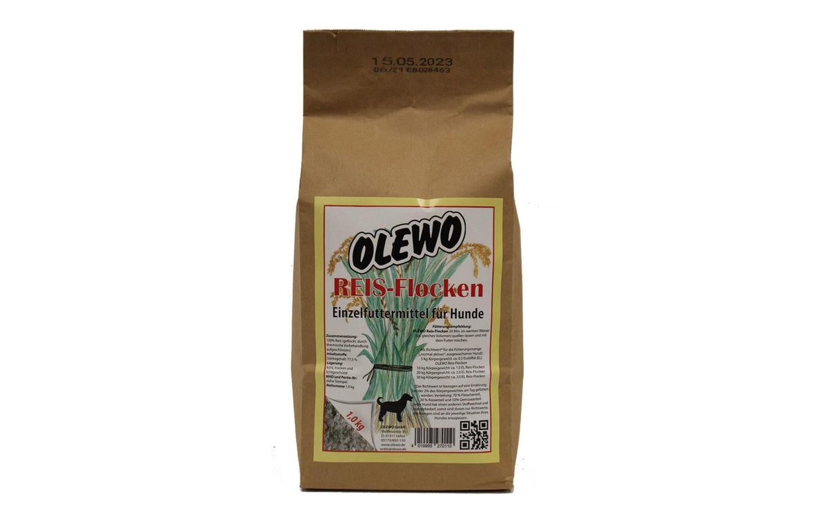 Olewo Dog Reis-Flocken 1kg