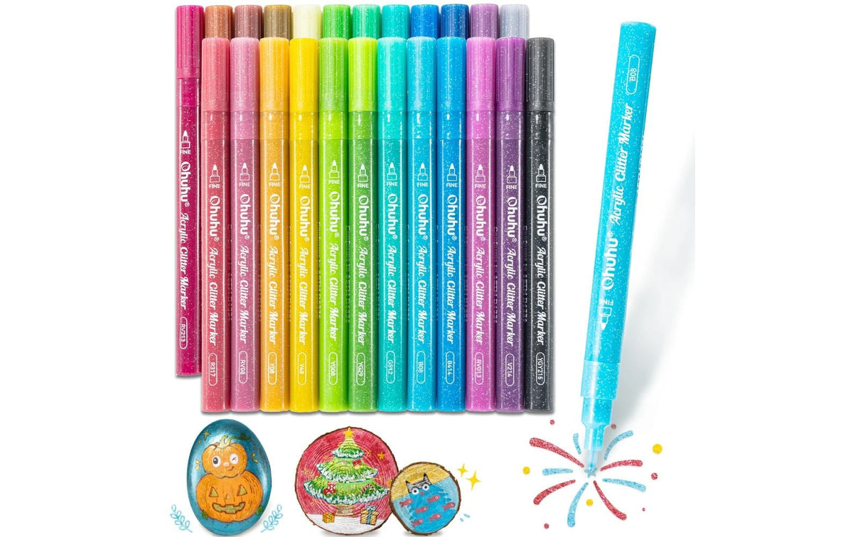 Ohuhu Acryl-Glitzermarker 24 Stk.