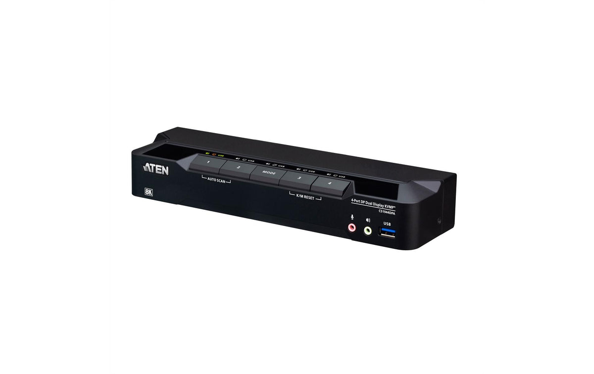 Aten CS1944DPA Switch Dual-View 4 Port USB 8K DisplayPort Dual Display KVMP Switch