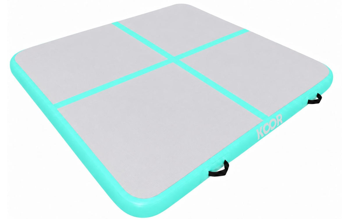 KOOR Airtrack Turnmatte 200x200x10cm 1x Elektropumpe, 1x Tasche, 1x Reparaturkit