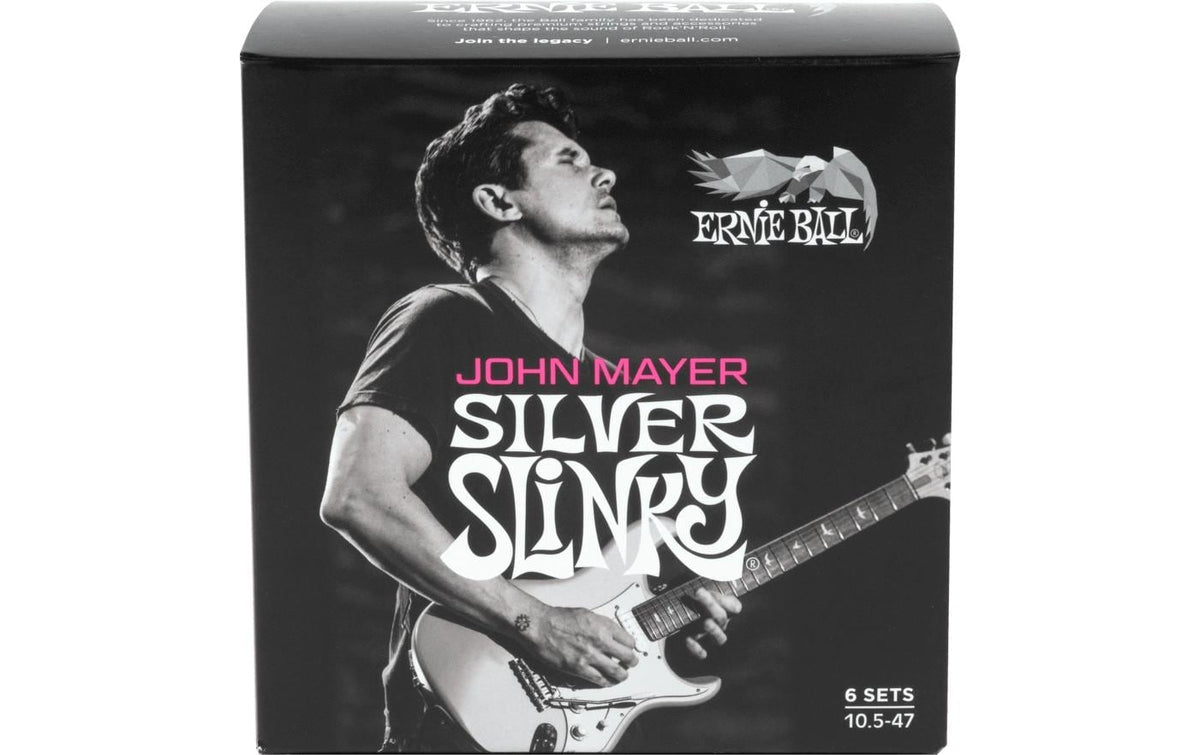 Ernie Ball John Mayer Silver Slinky E-Gitarrensaiten 6er-Pack