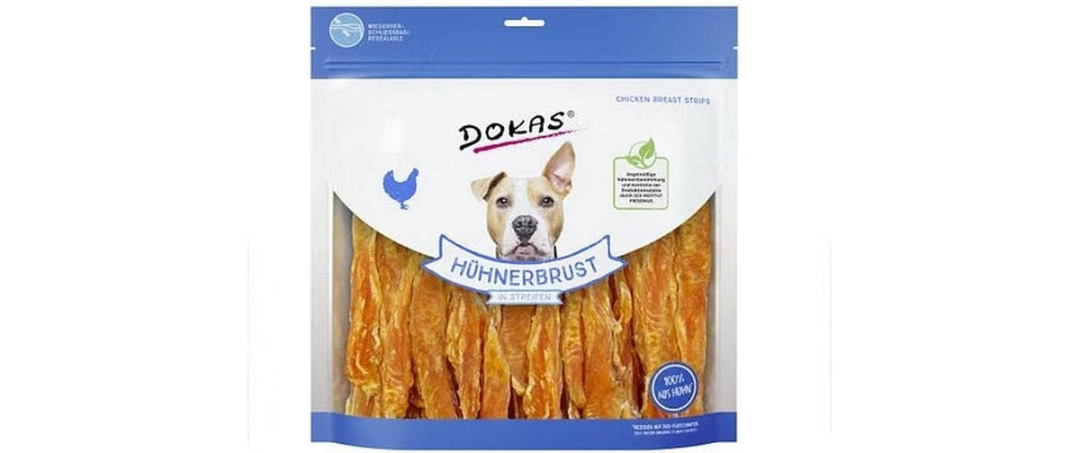 Dokas Dog Snack Btl. Hühnerbrust, Streifen 900g