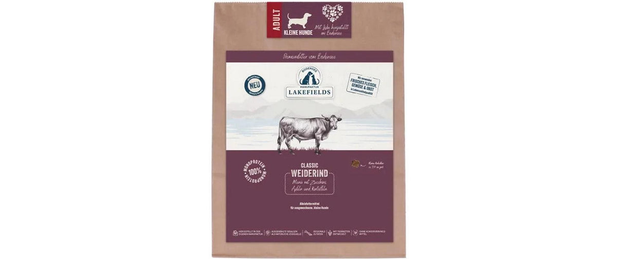 Lakefields Dog TF Classic Weiderind Zucchini, Äpfeln, Kartoffeln, kl. Hunde 1kg